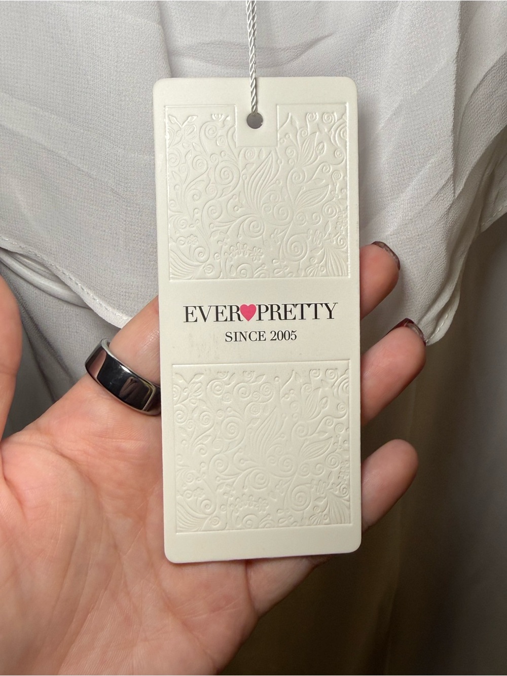 Ever Pretty White Ruffle-Trim Maxi Dress - Picture 3 of 5